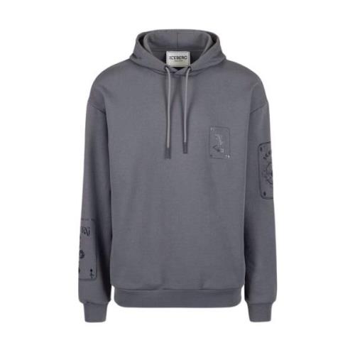 Iceberg Card Design Grå Hoodie Gray, Herr