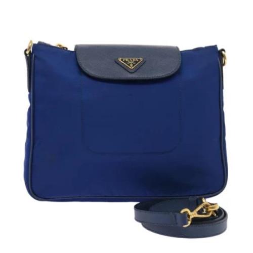 Prada Vintage Pre-owned Nylon prada-vskor Blue, Dam