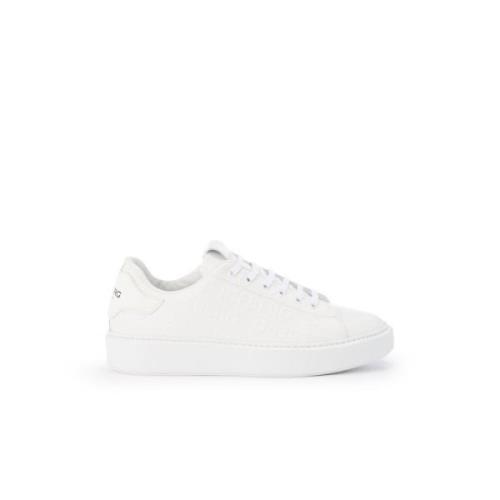 Iceberg Vintage Tennis Style Vita Sneakers White, Herr