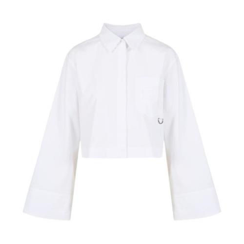 Iceberg Eco-Poplin Flared Sleeve Skjorta White, Dam