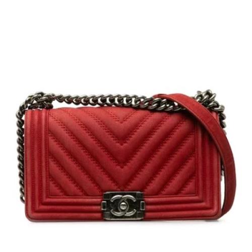 Chanel Vintage Pre-owned Laeder chanel-vskor Red, Dam