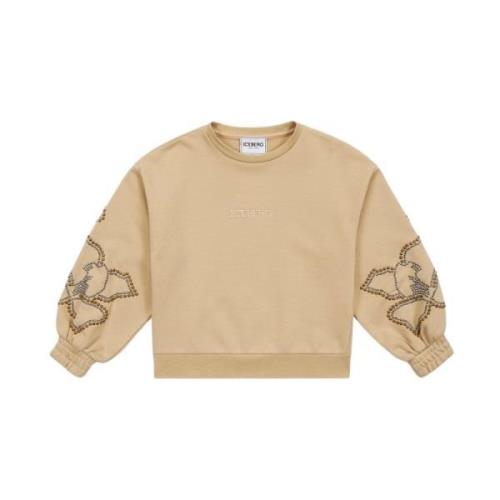 Iceberg Studded Floral Crewneck Sweatshirt Brown, Dam