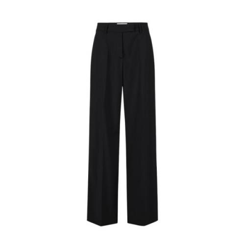 Iceberg Lätt ull komfort passform chinos byxor Black, Dam