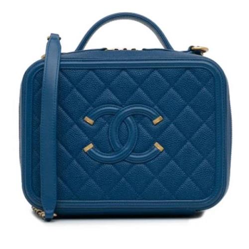 Chanel Vintage Pre-owned Laeder chanel-vskor Blue, Dam