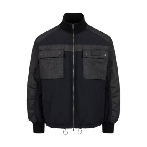 Iceberg Nylon Gabardine Jacka Modern Stil Black, Herr