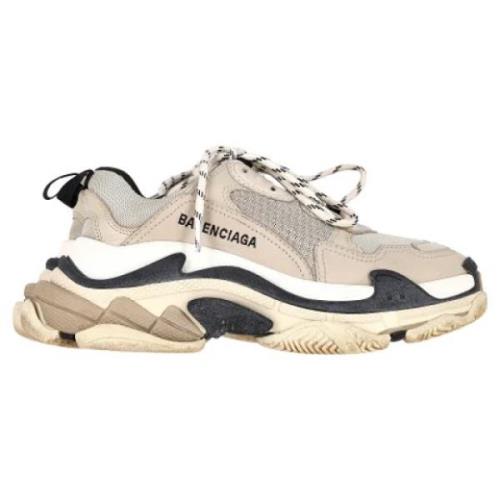 Balenciaga Vintage Pre-owned Polyester sneakers Beige, Dam