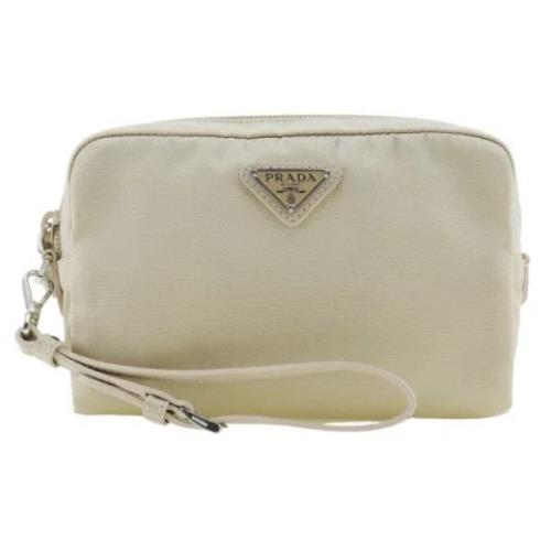 Prada Vintage Pre-owned Nylon prada-vskor Beige, Dam