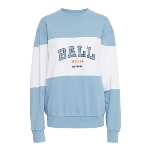 Ball Sportig Sweatshirt med Cool Print Blue, Dam