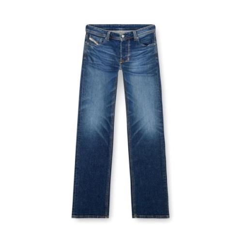 Diesel Mörkblå Straight Leg Jeans Blue, Herr