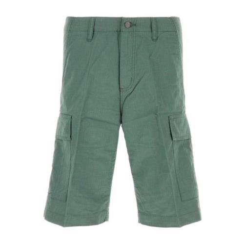 Carhartt Wip Gröna bomullscargoshorts Green, Herr