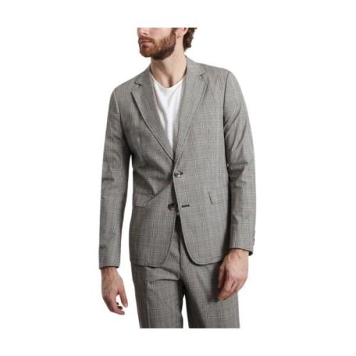 Essentiel Antwerp Grå Prince of Wales Blazer Gray, Herr