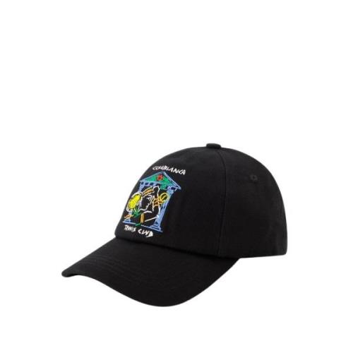 Casablanca Tennis Club Cap - Cotton - Black Black, Unisex