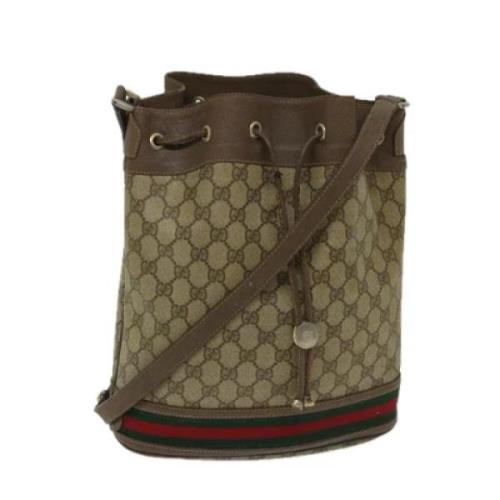 Gucci Vintage Pre-owned Canvas gucci-vskor Beige, Dam