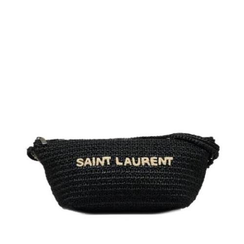 Yves Saint Laurent Vintage Pre-owned Canvas axelremsvskor Black, Dam