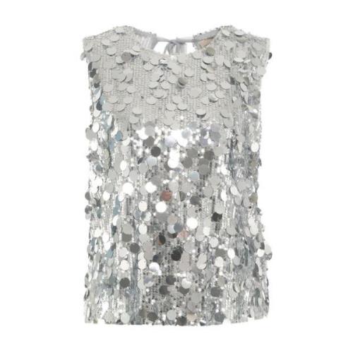 Semicouture Silver T-shirts & Polos Aw24 Gray, Dam