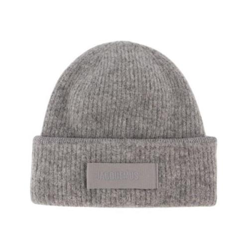 Jacquemus Mörkgrå Ull Beanie Gros Grain Gray, Unisex