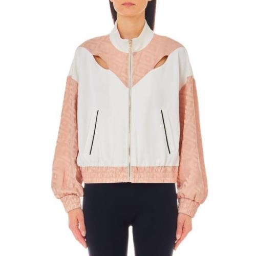 Liu Jo Sportig Ivory Zip Sweater med Cuts Multicolor, Dam