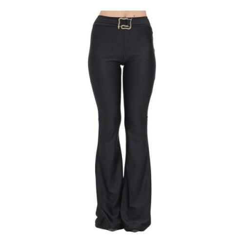 Just Cavalli Svarta Slim Fit Flared Leggings Black, Dam