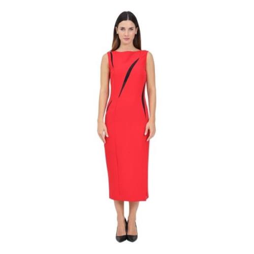 Just Cavalli Röd Bodycon Midi Klänning Red, Dam