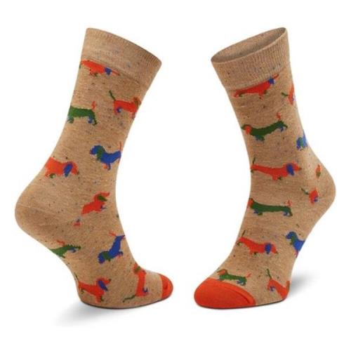 Happy Socks Valp Kärlek Strumpor Beige, Unisex