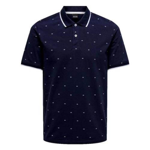 Only & Sons Polo med korta ärmar Blue, Herr