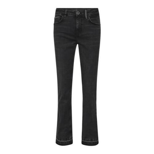 MOS Mosh Rock'n'Roll Flare Jeans med Broderade Detaljer Black, Dam