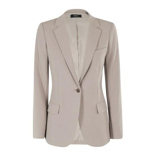 Theory Klassisk Svart Blazer Gray, Dam