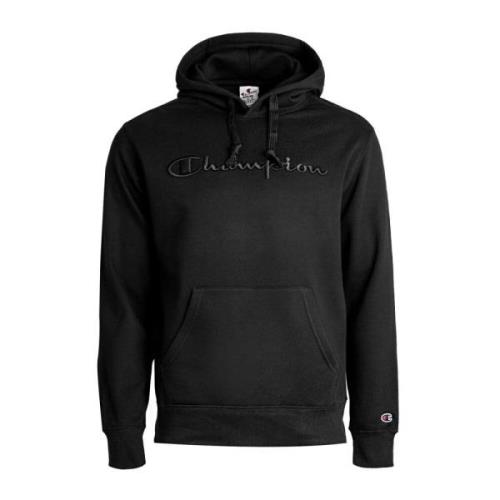 Champion Herrhoodie med broderad logotyp Black, Herr