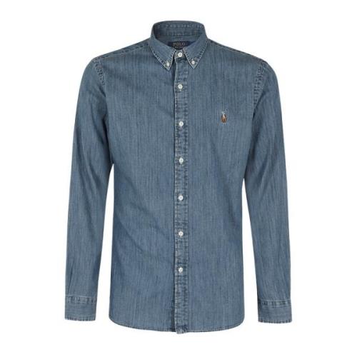 Ralph Lauren Denim Skjorta Blue, Herr