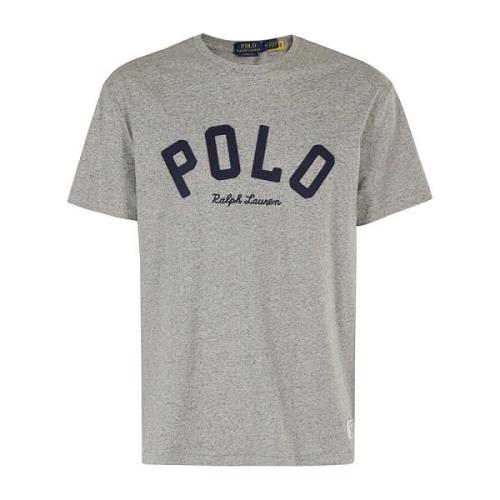 Ralph Lauren Logo T-shirt Casual Mode Gray, Herr