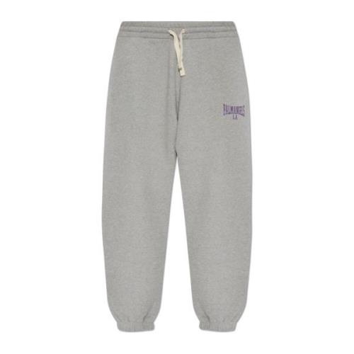 Palm Angels Sweatpants med logotyp Gray, Dam