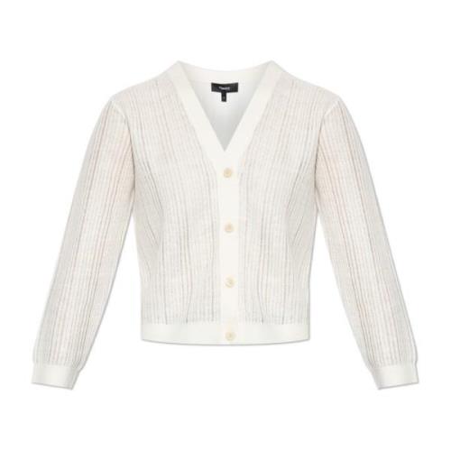 Theory Knäppt Cardigan White, Dam