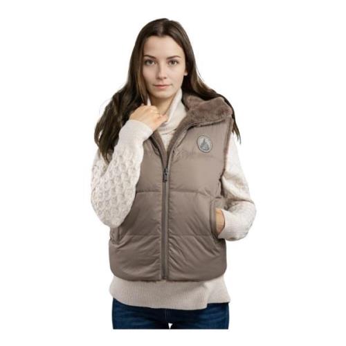 Jott Reversible Daria 2.1 Ffur Vest Gray, Dam