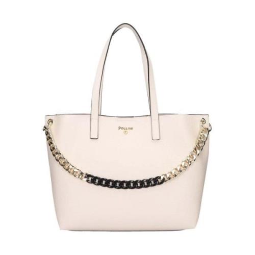 Pollini Ikonisk Darlene Tote Bag i Elfenben Beige, Dam