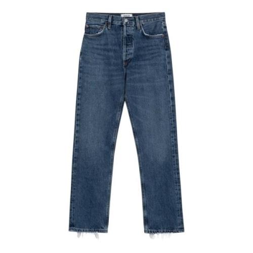 Agolde Regular Fit Denim Jeans Blue, Dam