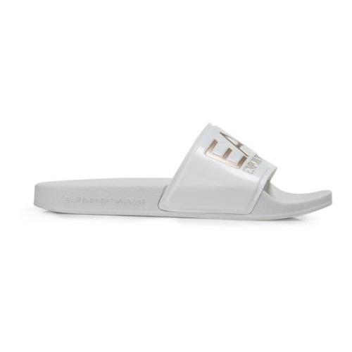 Emporio Armani EA7 Vita Unisex Slides Xcp001-Xcc22-M632 White, Dam