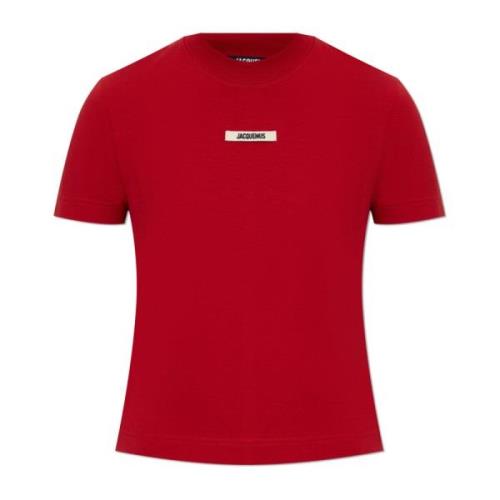 Jacquemus Bomull T-shirt Red, Dam