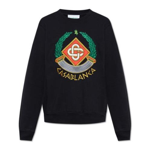 Casablanca Sweatshirt med logotyp Black, Herr