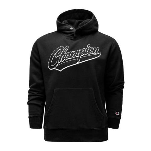 Champion Herrhoodie med broderad logotyp Black, Herr