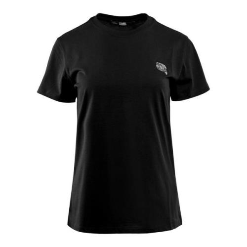 Karl Lagerfeld Ikonisk Dam T-shirt 2.0 Black, Dam