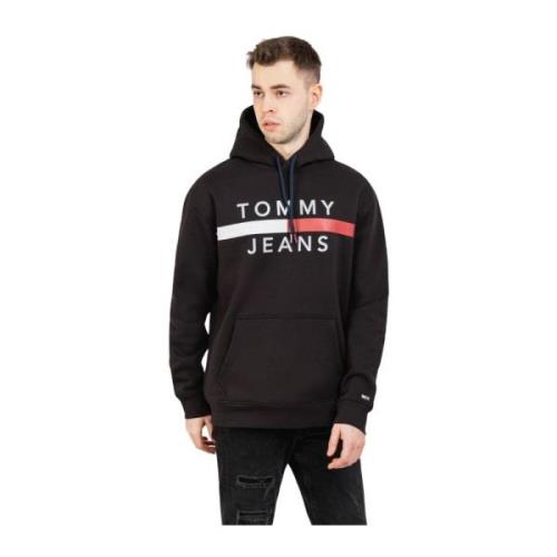 Tommy Hilfiger Herrhoodie med reflexdetaljer Black, Herr