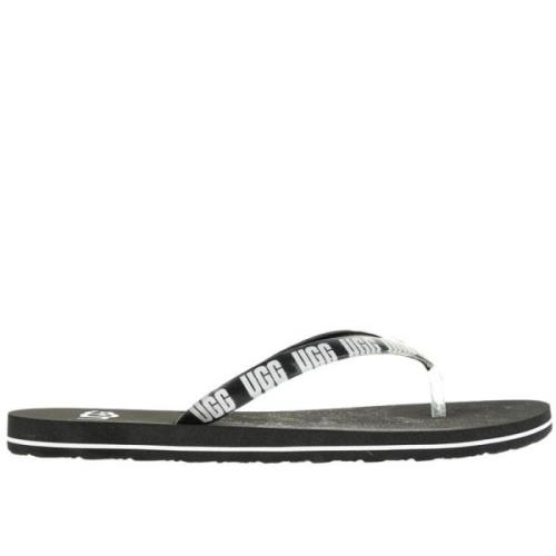 UGG LA Stil Grafisk Flip Flops Black, Dam