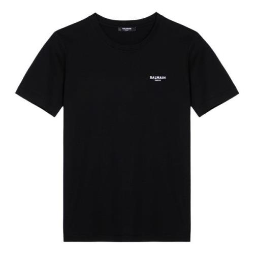 Balmain Kortärmad Crew Neck T-shirt Black, Herr