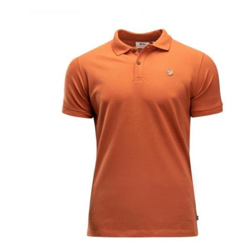 Fjällräven Herr Polo Skjorta Terrakotta Brun Regular Fit Orange, Herr