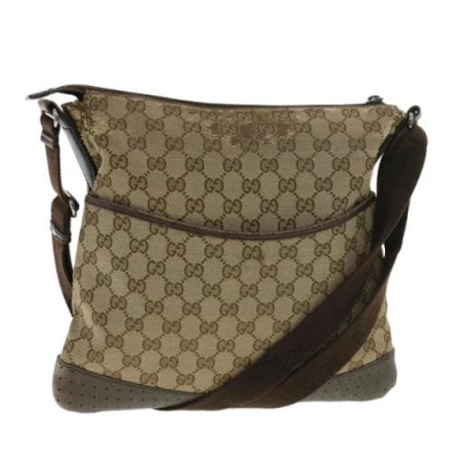 Gucci Vintage Pre-owned Canvas gucci-vskor Beige, Dam