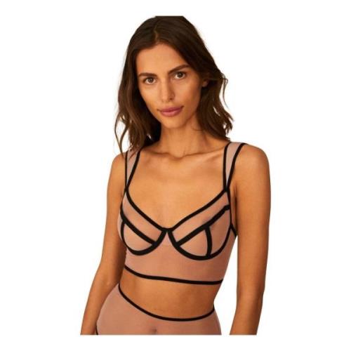 Undress Code Sensuell Svart Mesh BH Black, Dam