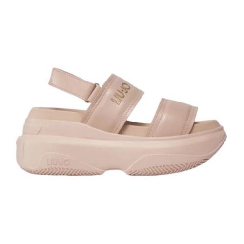 Liu Jo Dam Kilklack Sandaler, Gummi Material Pink, Dam