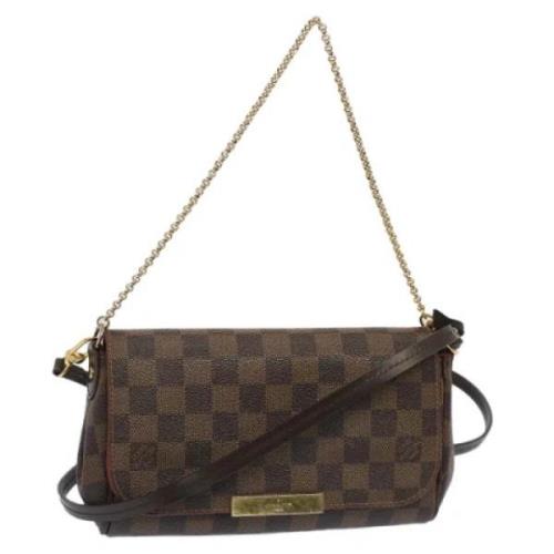 Louis Vuitton Vintage Pre-owned Canvas axelremsvskor Brown, Dam