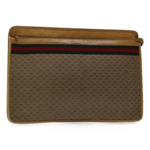 Gucci Vintage Pre-owned Canvas portfljer Beige, Dam