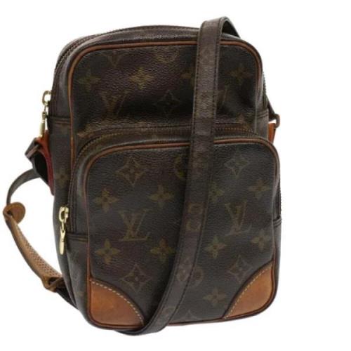 Louis Vuitton Vintage Pre-owned Canvas axelremsvskor Brown, Dam